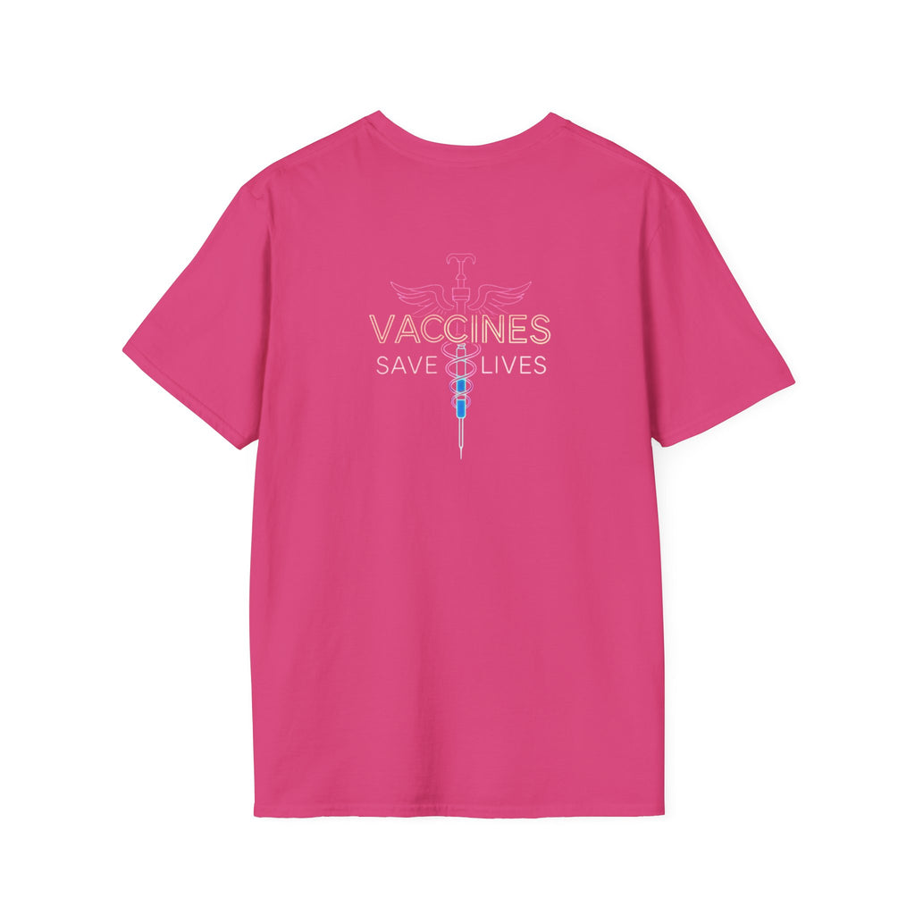 Unisex Softstyle T-Shirt - "Get Poked - Vaccines Save Lives" Statement Tee