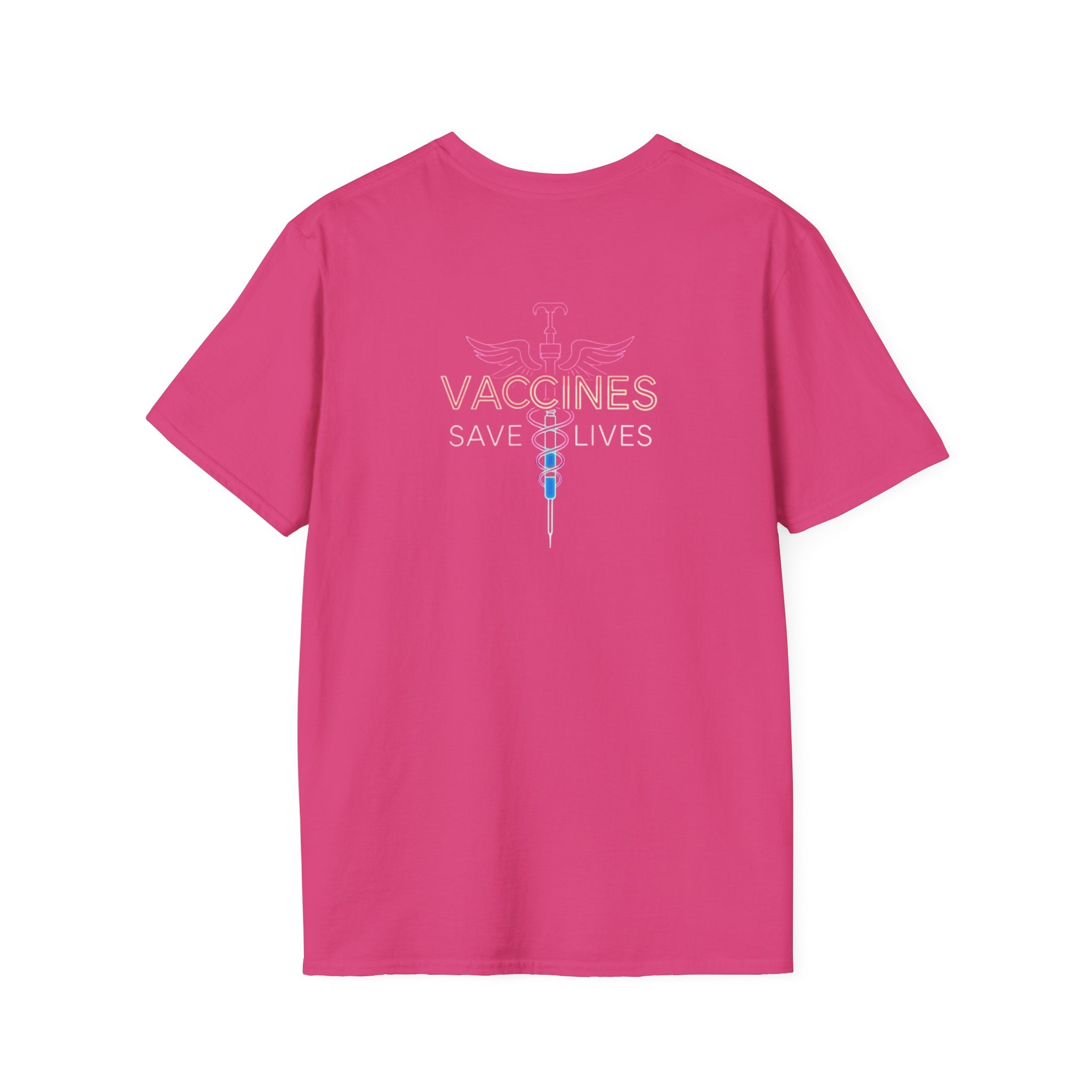 Unisex Softstyle T-Shirt - "Get Poked - Vaccines Save Lives" Statement Tee