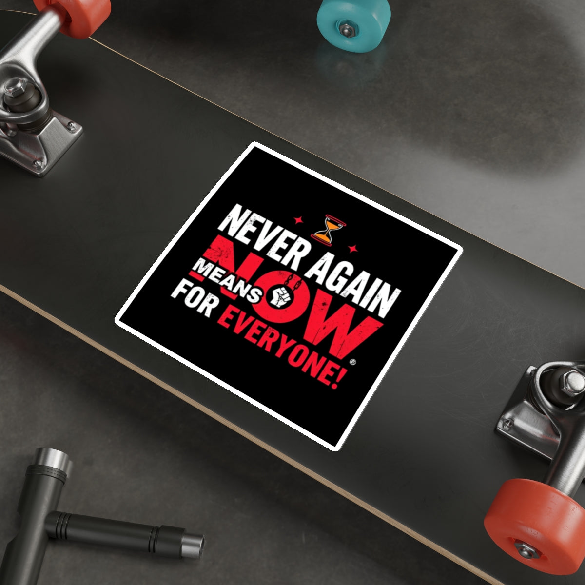 Die-Cut Stickers -  Stop Genocide - Never Again Means NOW for EVERYONE.