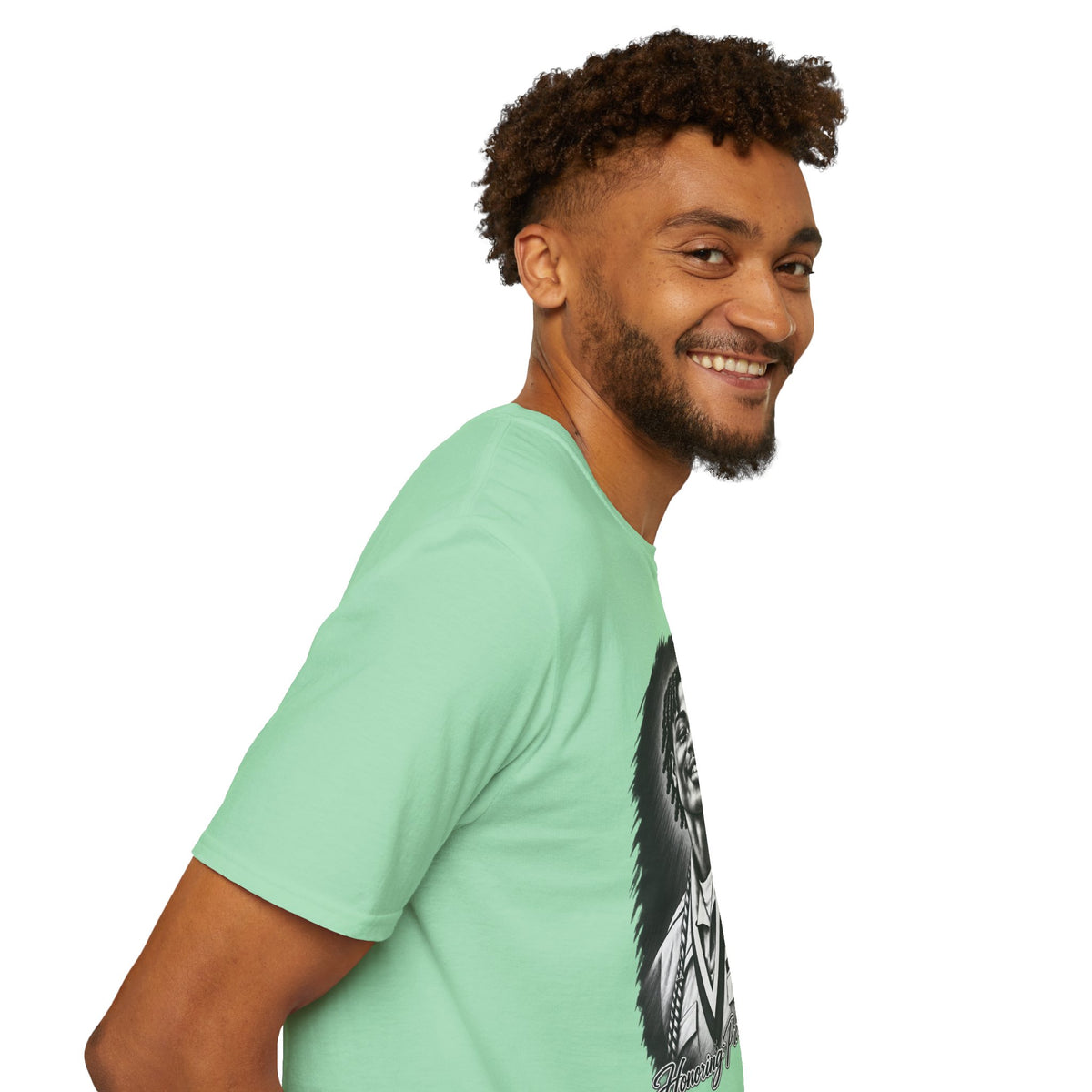 Smiling Portrait Front - In Memory of Pierre Damas Bel T-Shirt