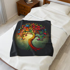 Diversity Tree Velveteen Plush Blanket – For Comfort and Warmth