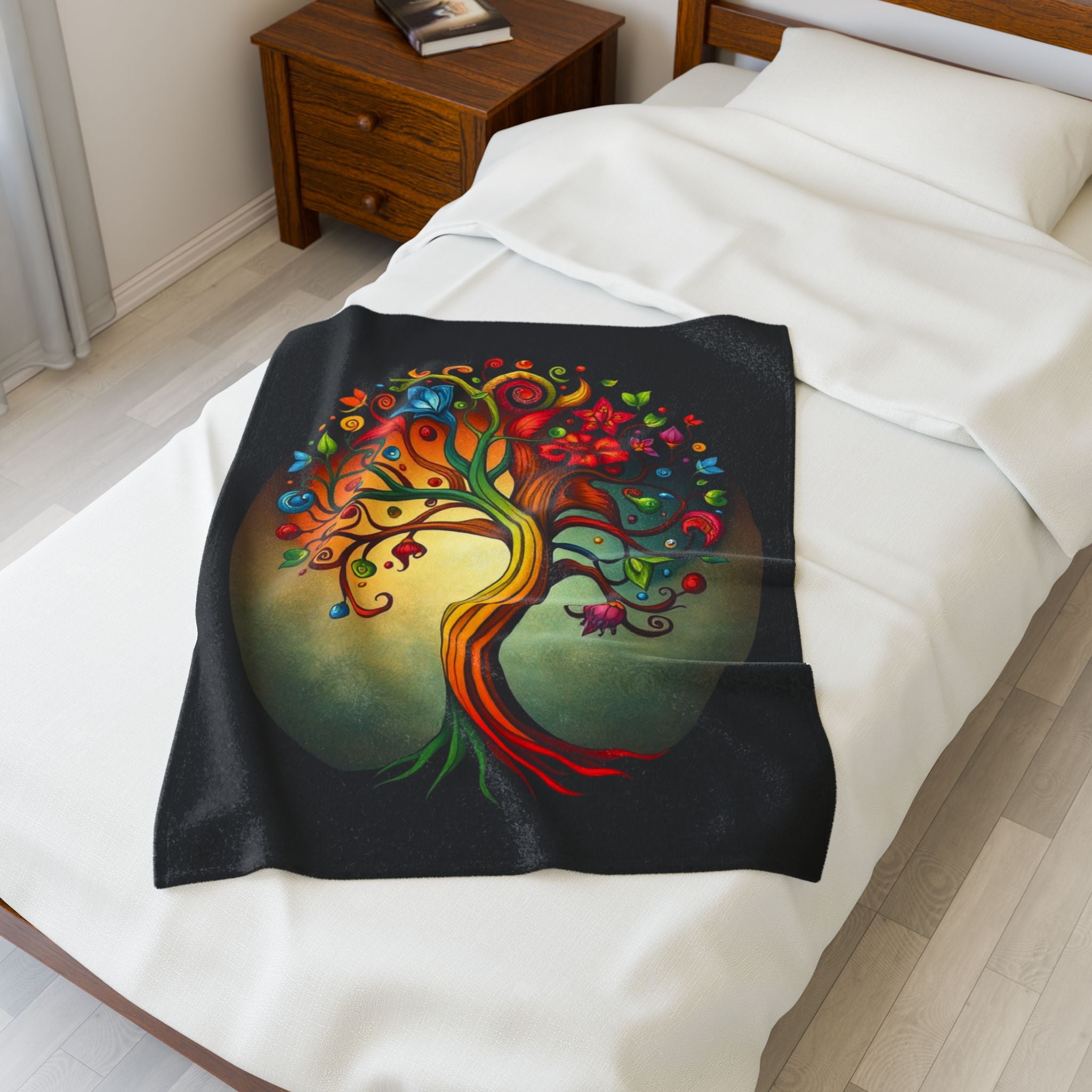 Diversity Tree Velveteen Plush Blanket – For Comfort and Warmth