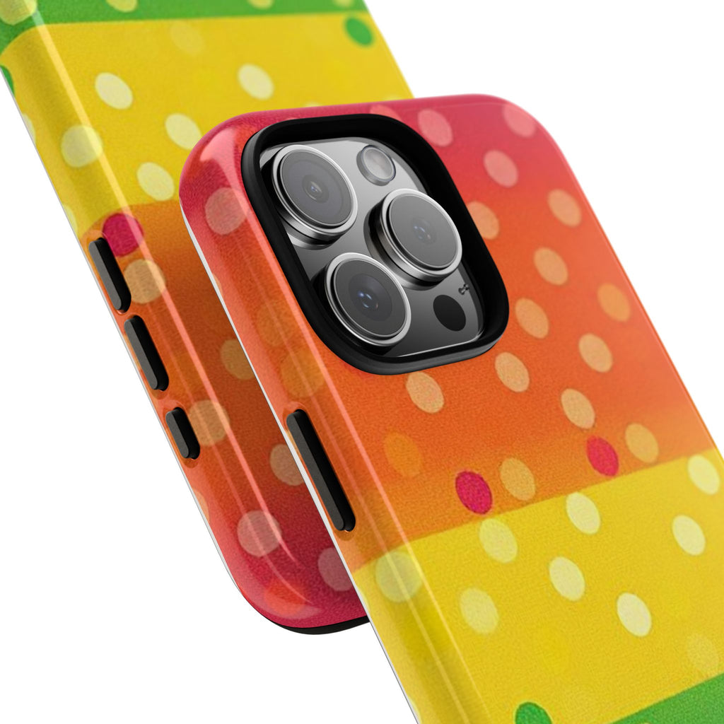 Rainbow Polka Dot Tough Phone Case for iPhone