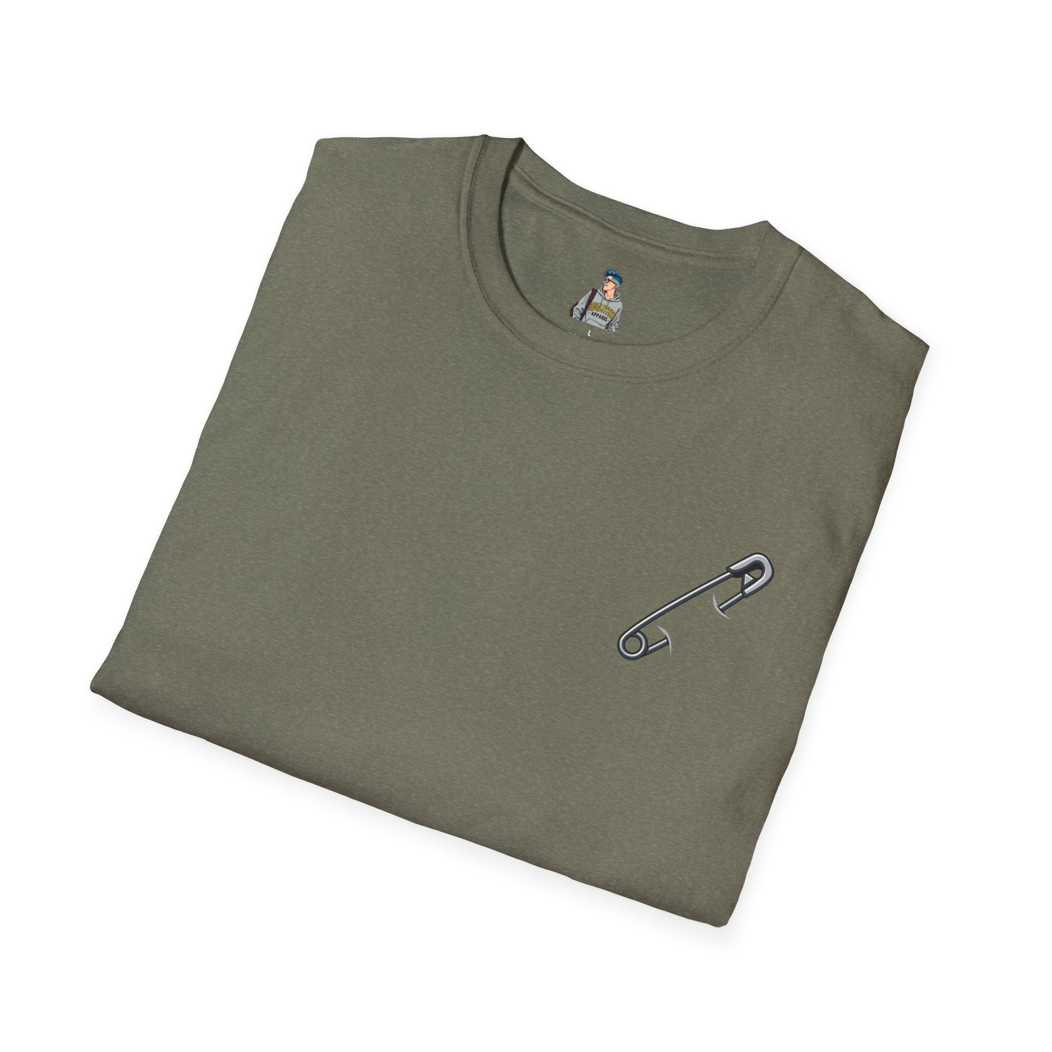 Live and Let Live Safety Pin Unisex Softstyle T-Shirt - Casual LGBTQ+ Pride Tee