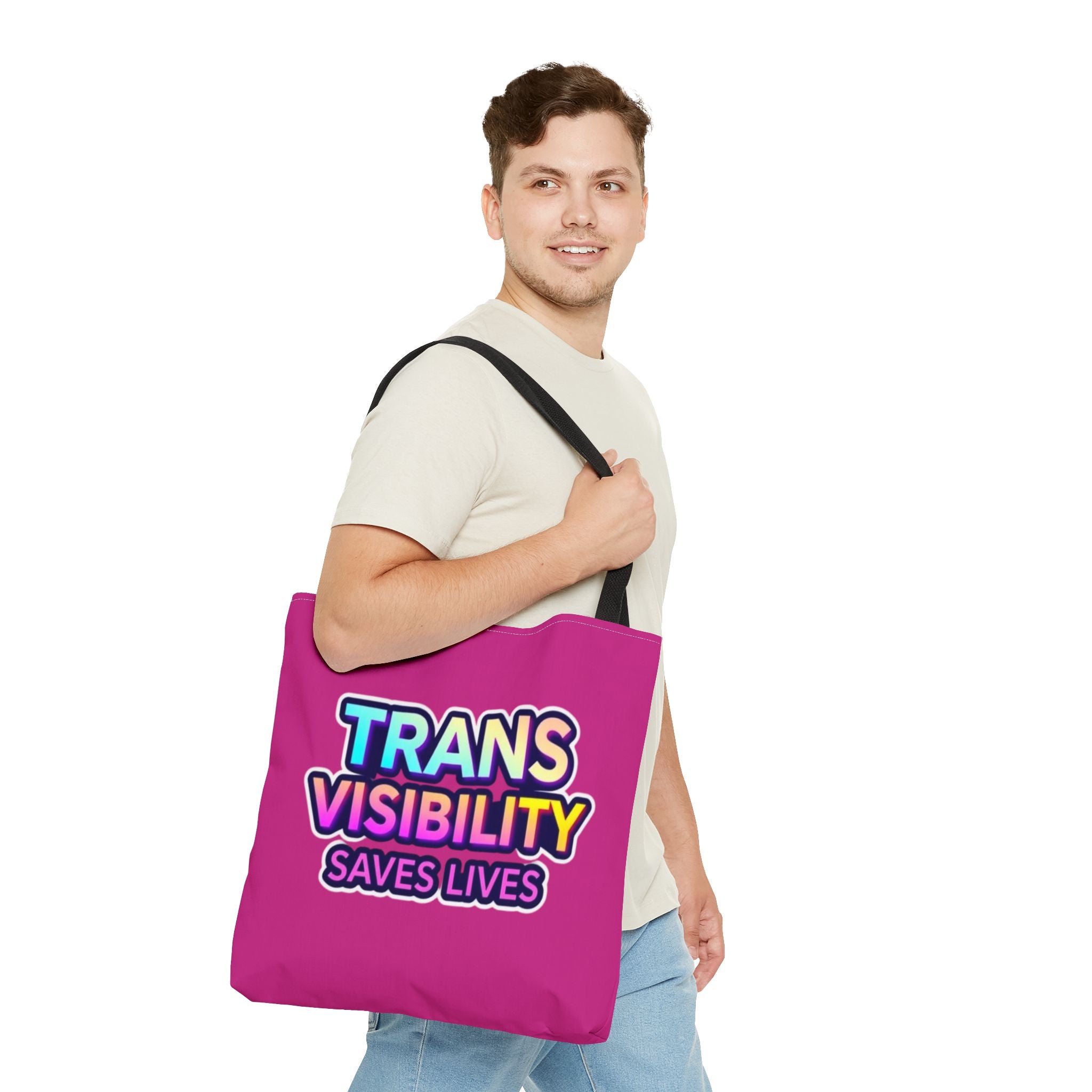 Trans Visibility Saves Lives Tote Bag