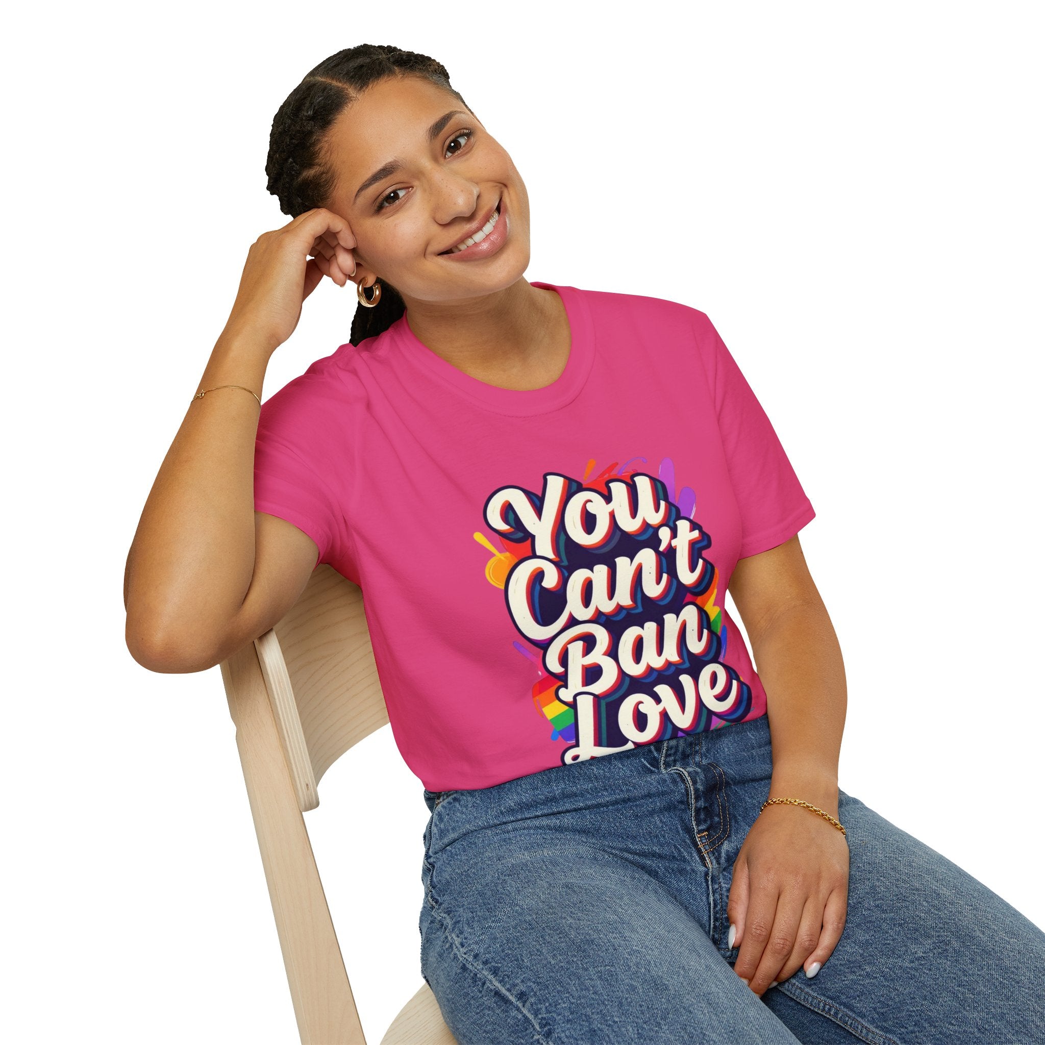 You Can't Ban Love T‑Shirt — Rainbow LGBTQ+ Pride Graphic Tee