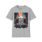 Unisex Softstyle T-Shirt - 'Queer People Belong Everywhere' Pride Graphic Tee