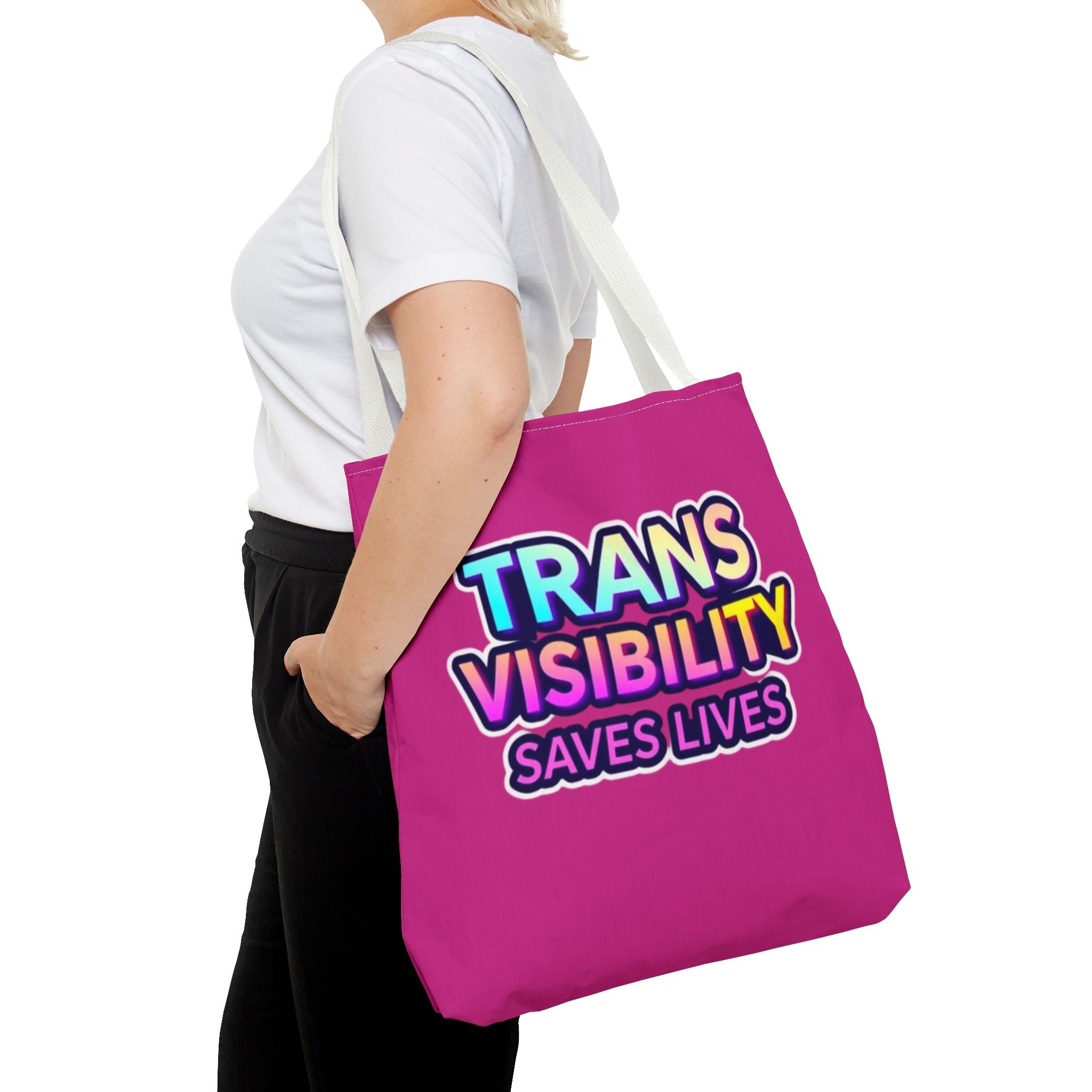 Trans Visibility Saves Lives Tote Bag