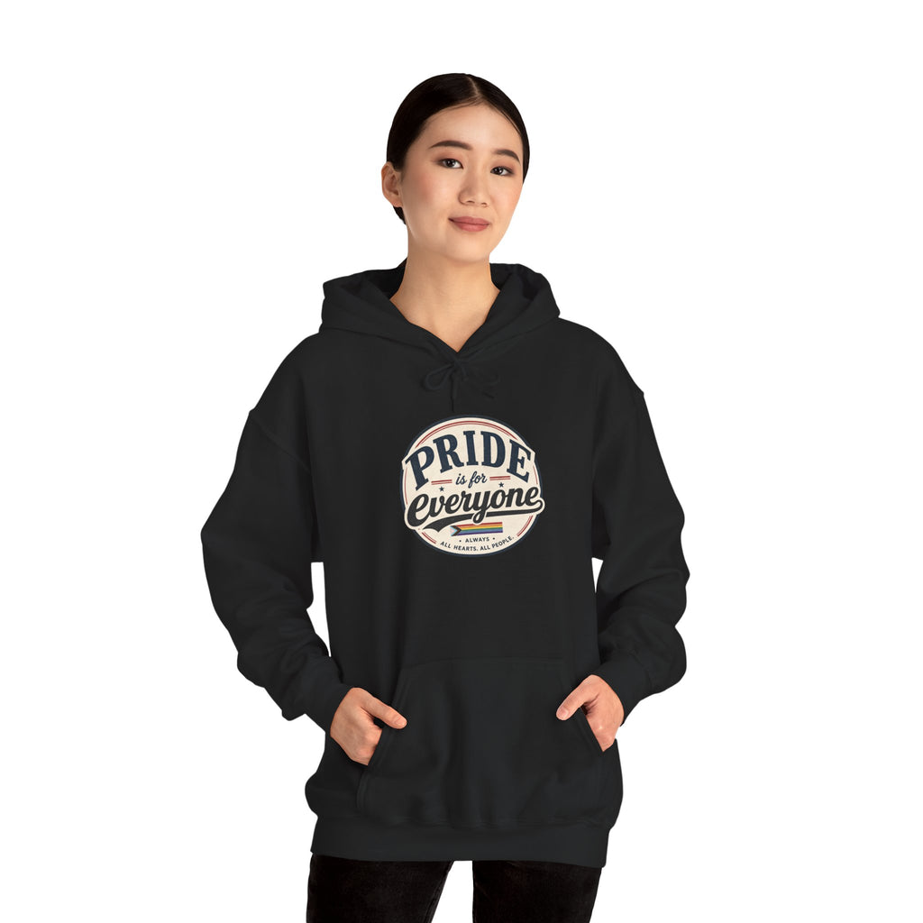 Pride Is For Everyone Pullover Hoodie — Vintage Graphic Inclusivity Sweatshirt