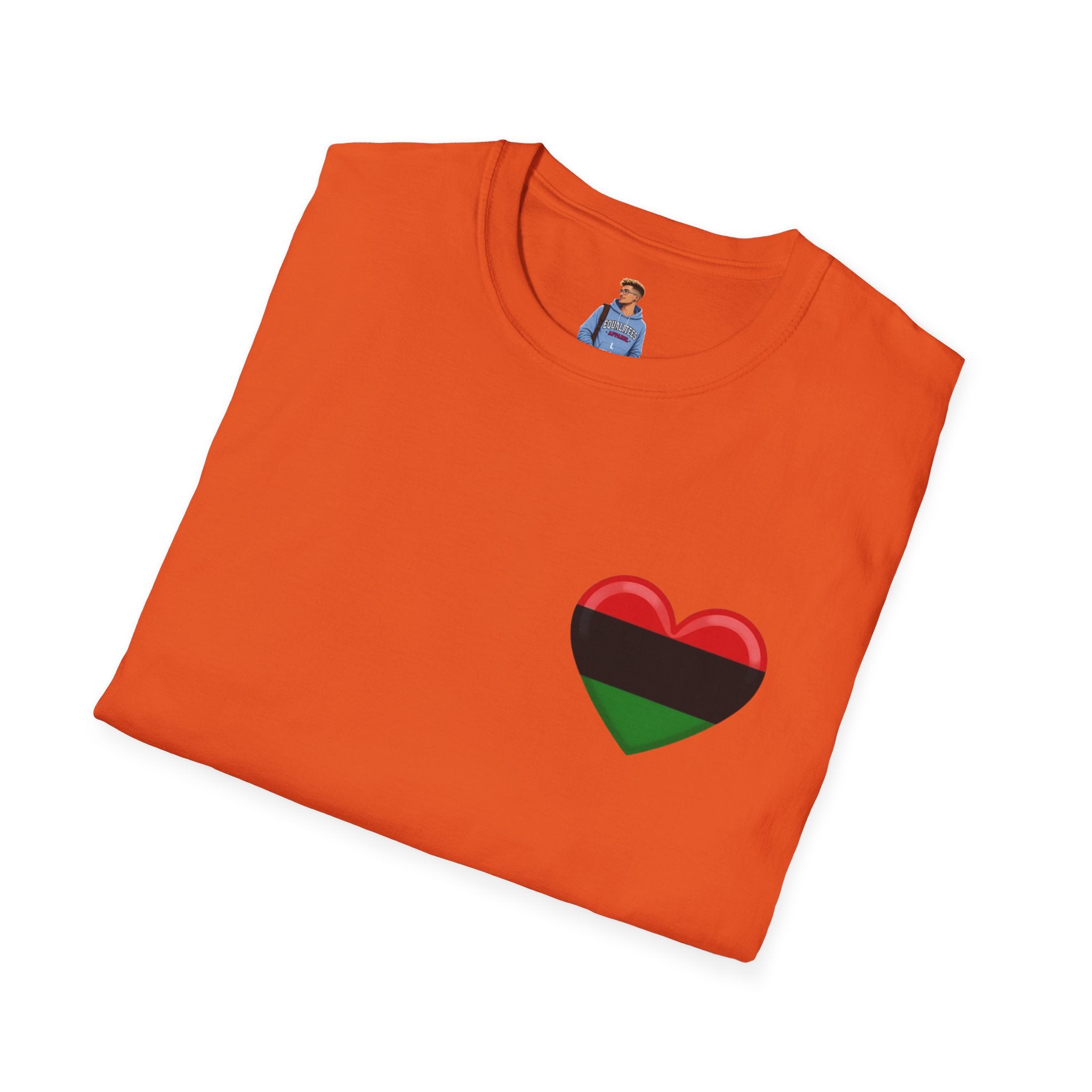 Unity and Heritage Unisex Softstyle T-Shirt with Pan-African Heart