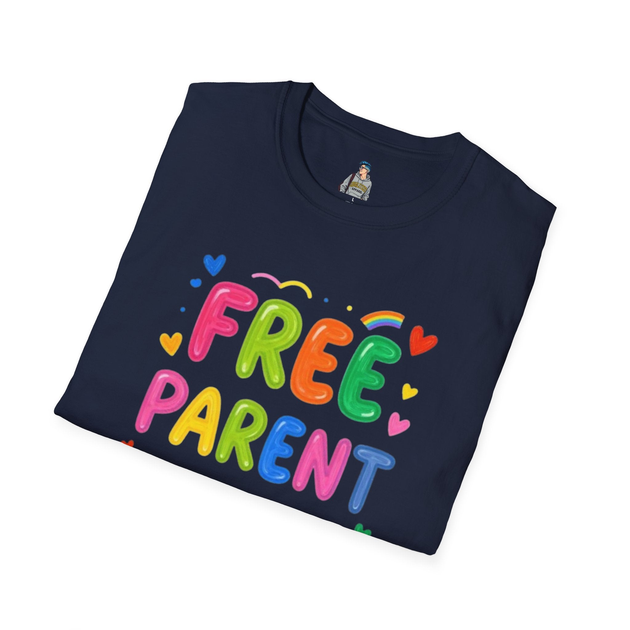 Free Parent Hugs T-Shirt — Colorful Affirming Pride