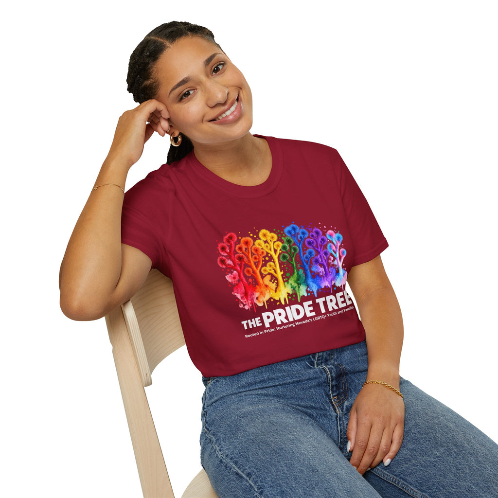 Pride Tree Las Vegas White Text T-shirt