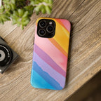 Colorful Diagonal Watercolor Tough Phone Case for iPhone