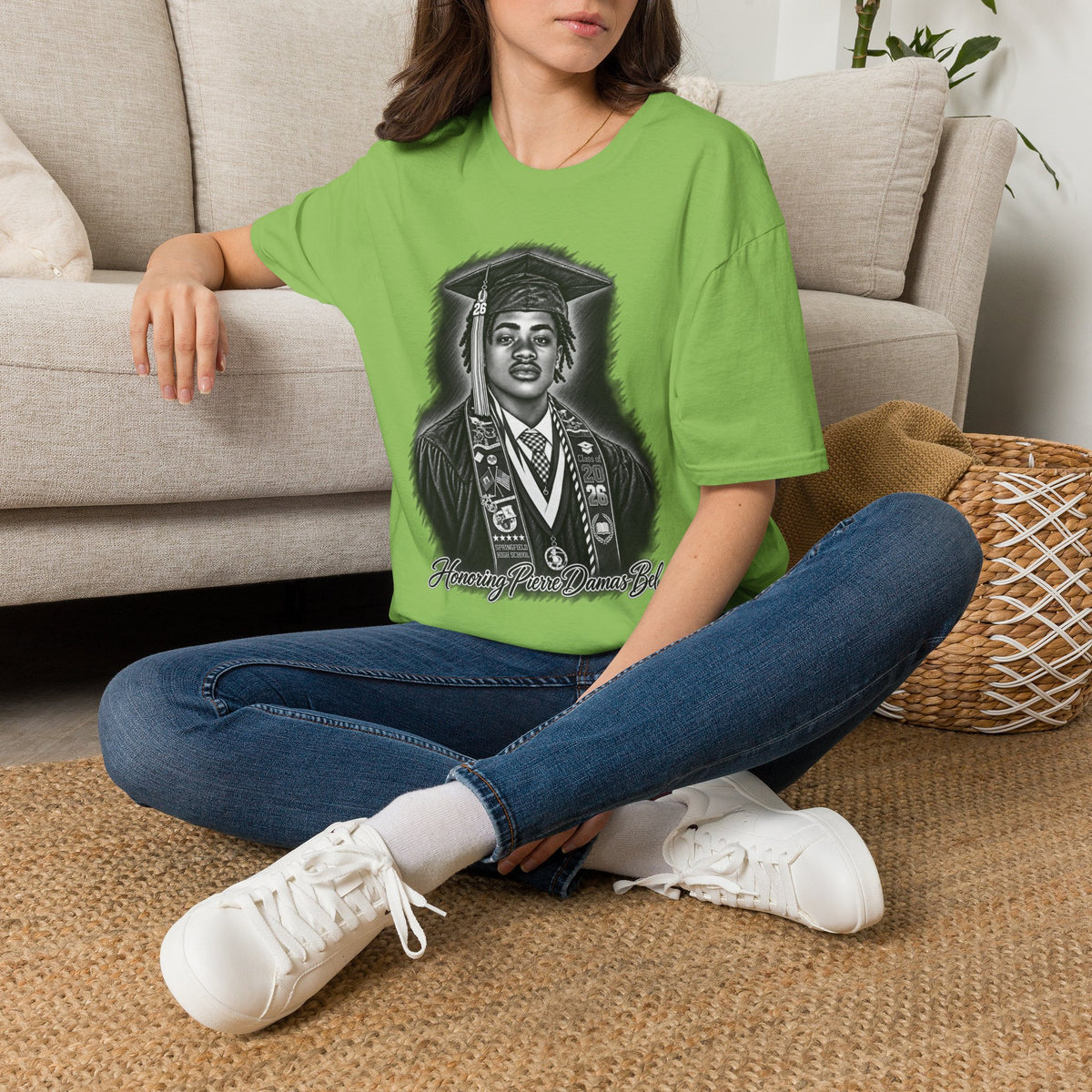Portrait Front and Back - In Memory of Pierre Damas Bel T-Shirt