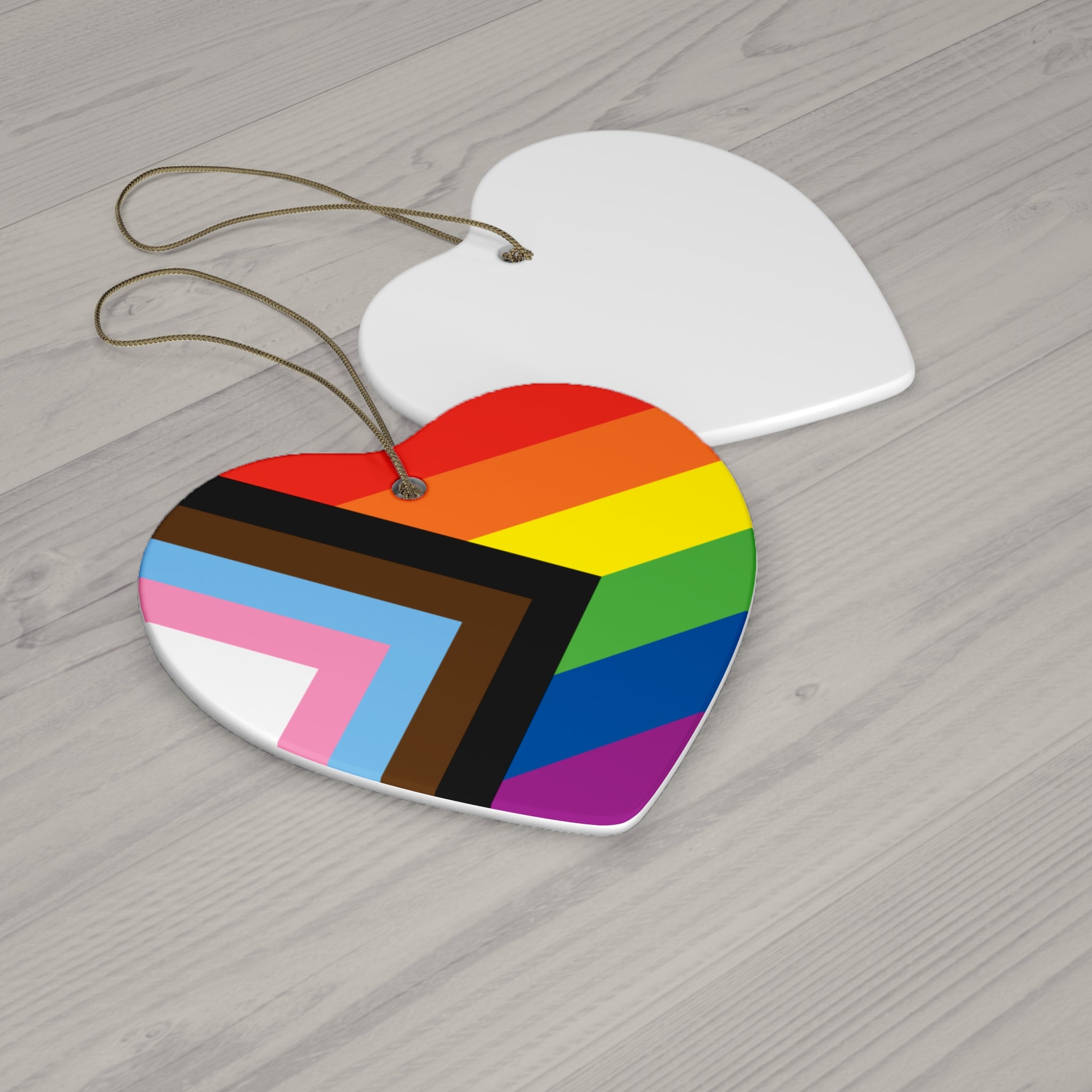 Pride Celebration Ceramic Ornaments - 4 Colorful Shapes