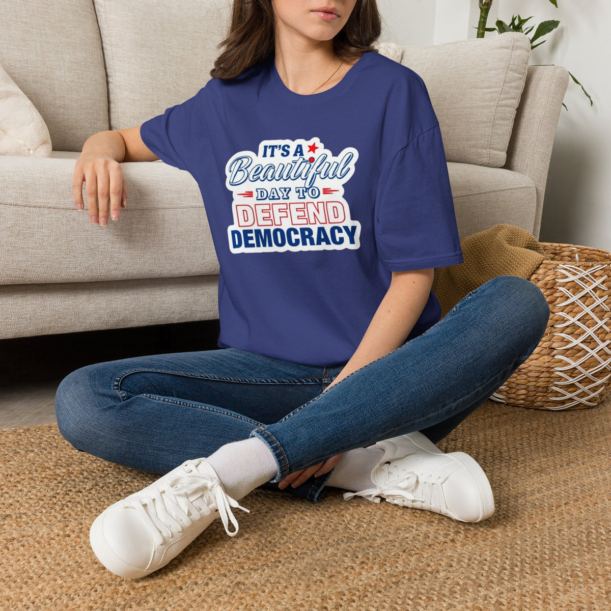 Defend Democracy Unisex Softstyle T-Shirt - Perfect for Activism and Everyday Wear