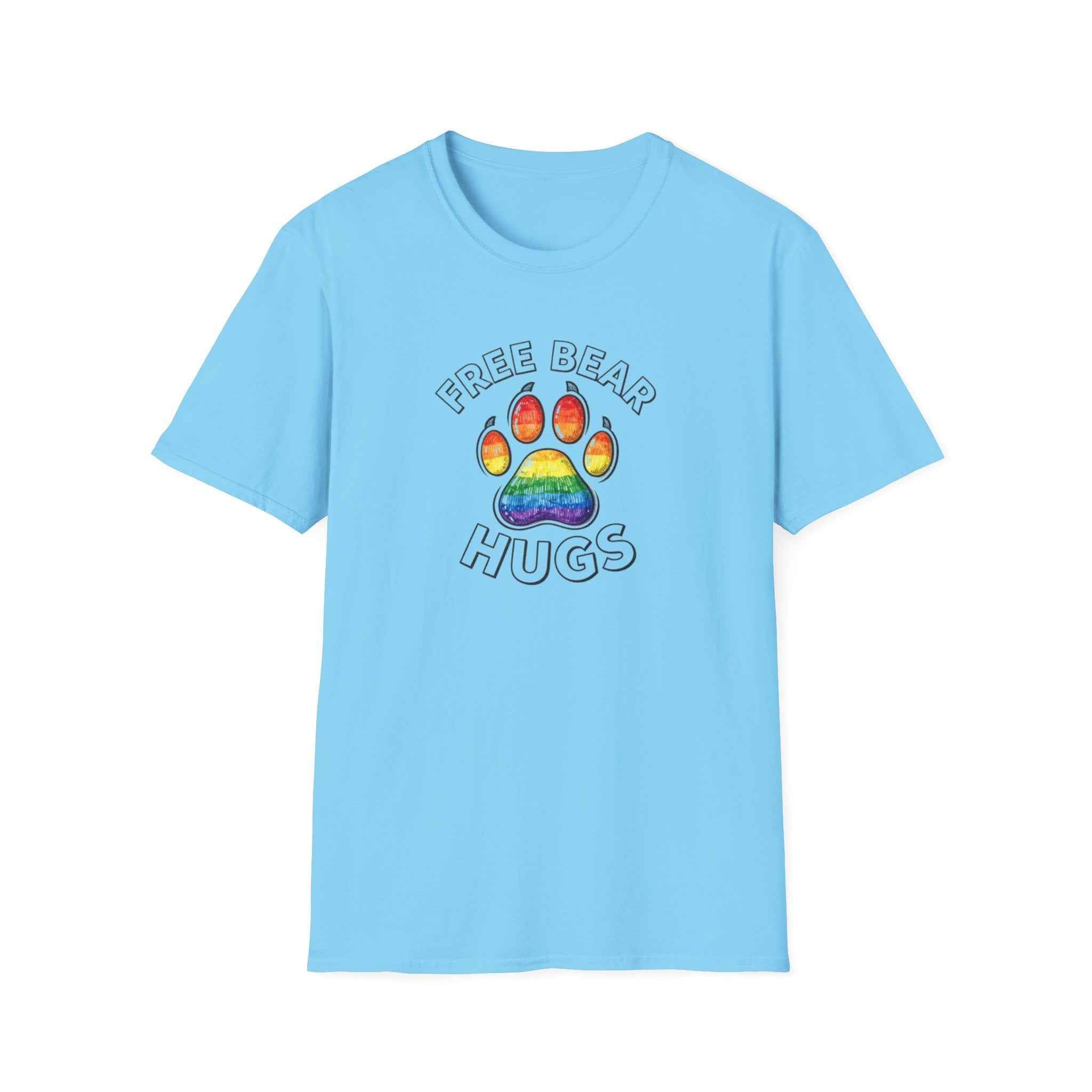 Free Bear Hugs Rainbow Paw T-Shirt