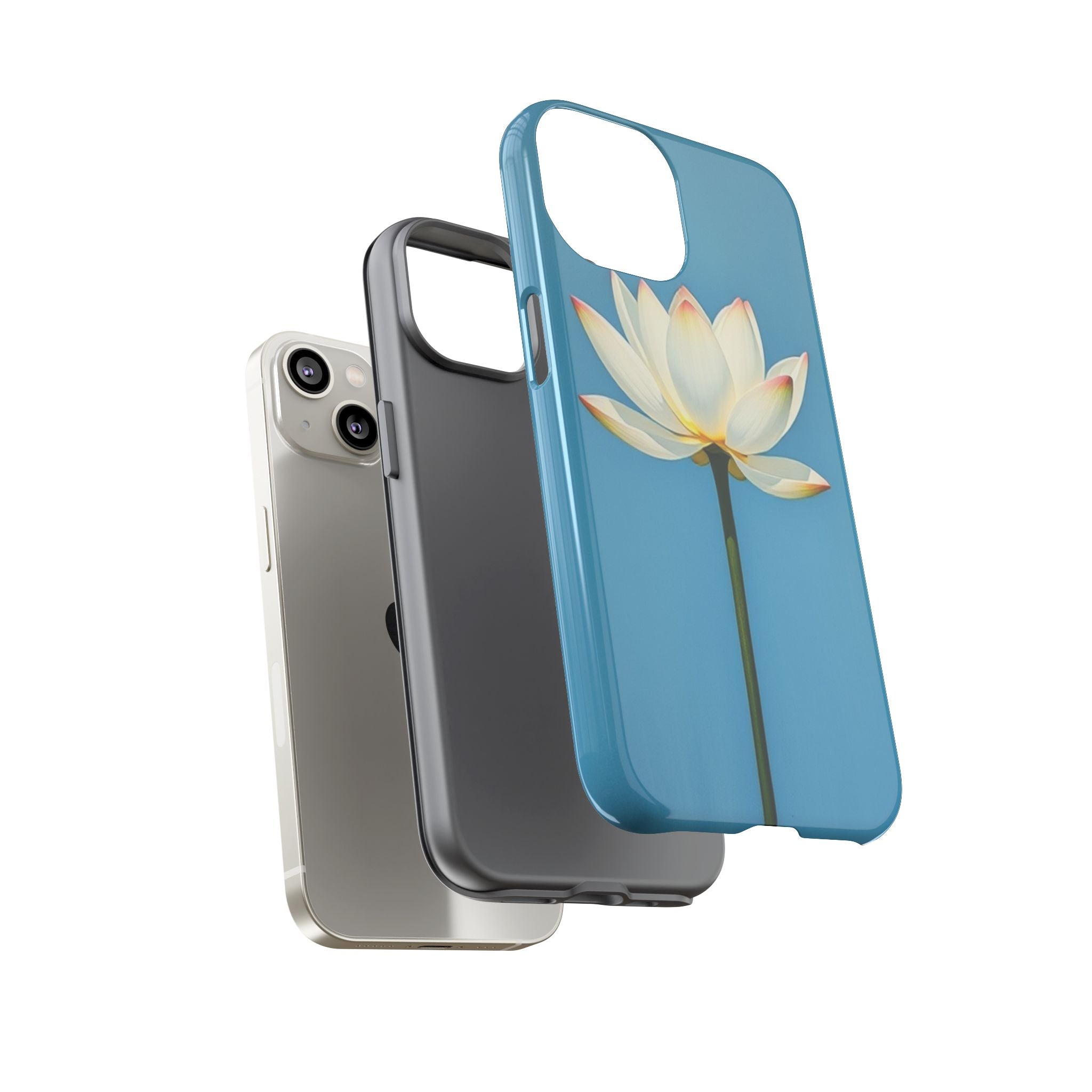 Open White Peace Lily Design Tough Case For Android & iPhone