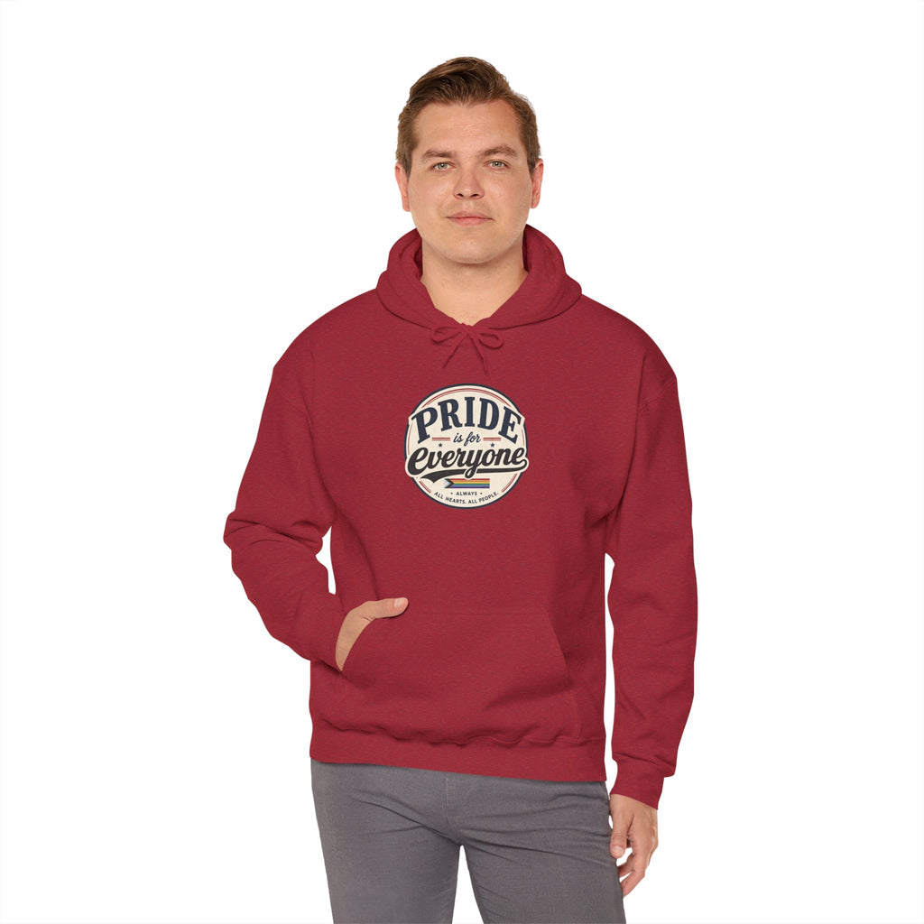 Pride Is For Everyone Pullover Hoodie — Vintage Graphic Inclusivity Sweatshirt