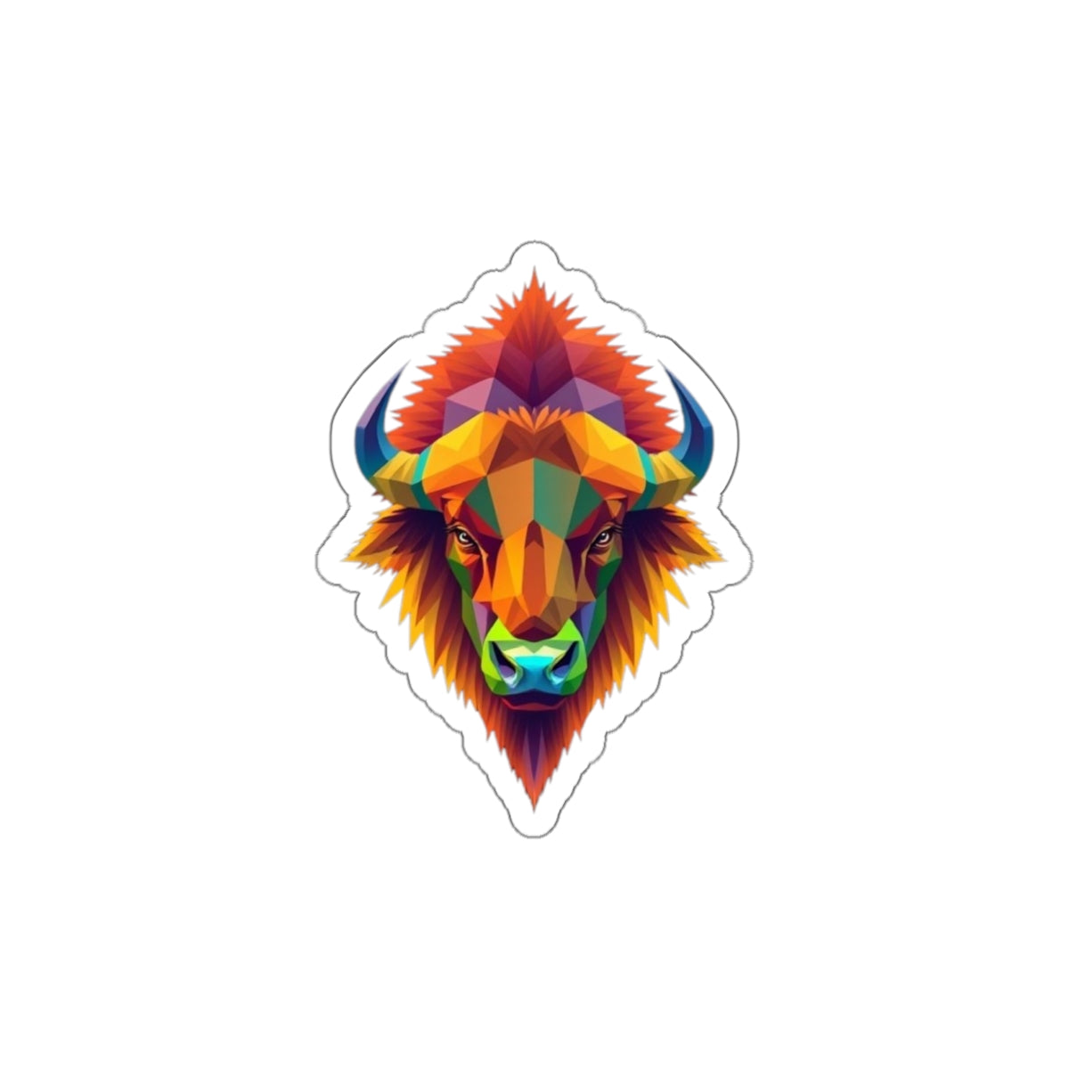 Fractal LGBTQIA Bison Die-Cut Stickers
