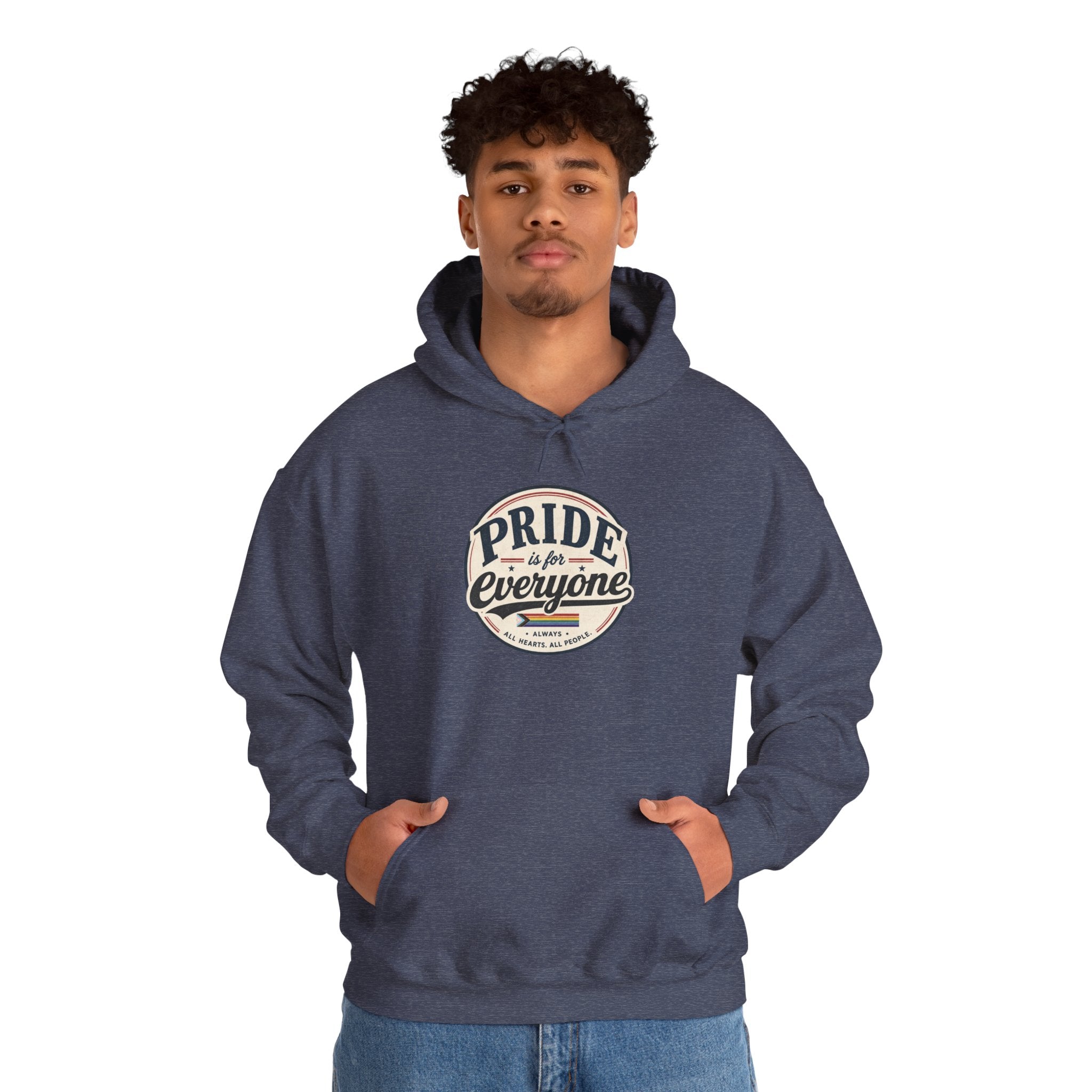 Pride Is For Everyone Pullover Hoodie — Vintage Graphic Inclusivity Sweatshirt