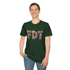 FDT Bold Floral Typography T-Shirt