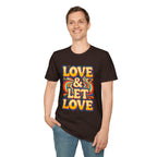 T-Shirt — "Love & Let Love" Retro Rainbow Peace Tee