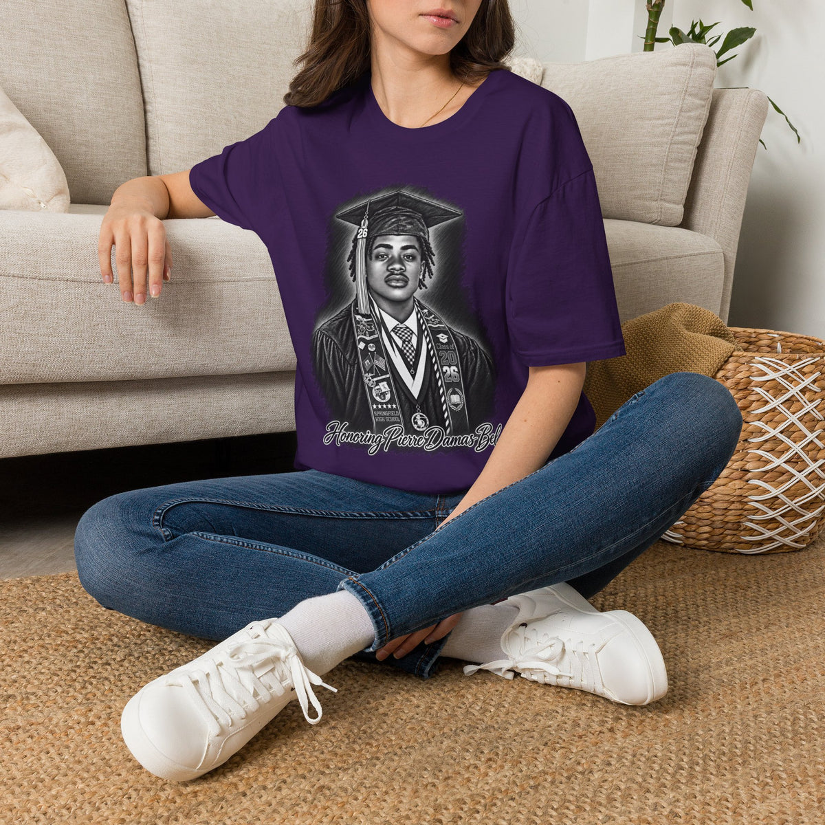 Portrait Front and Back - In Memory of Pierre Damas Bel T-Shirt