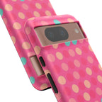 Android OR iPhone Protective Cases - Retro Polka Dots Pattern Tough Case