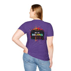 Unisex Softstyle T-Shirt: "Conversion Therapy is Torture" & "We All Belong" - LGBTQ+ Empowerment Tee