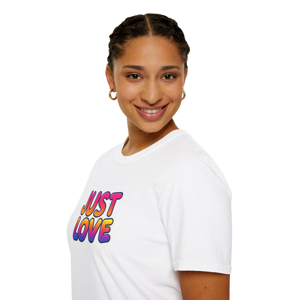 Just Love Unisex Softstyle T-Shirt | Perfect for Pride, Anniversaries, and Everyday Wear