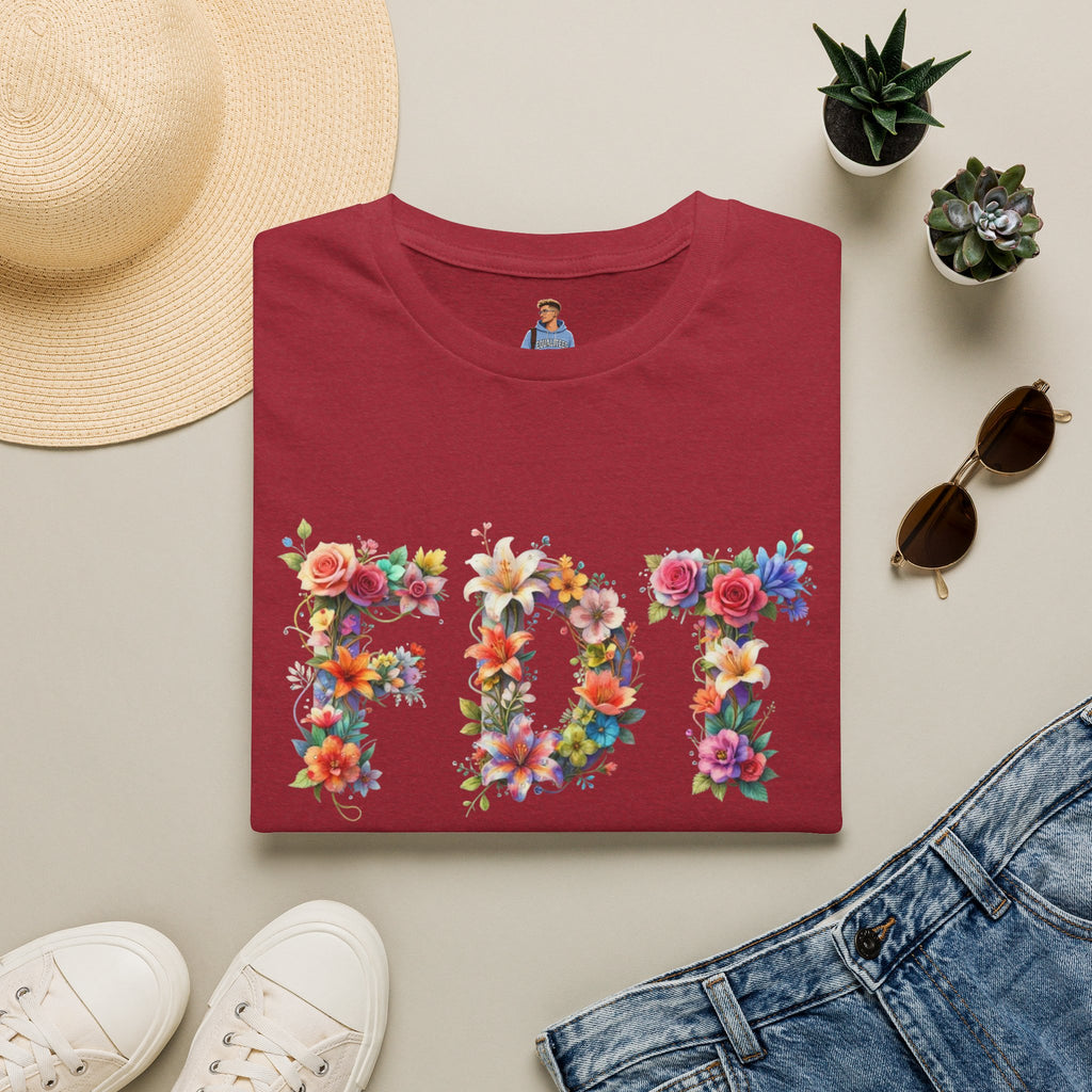 FDT Bold Floral Typography T-Shirt