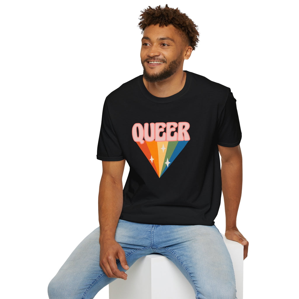 Queer Rainbow Sparkle Pride Tree Las Vegas T-Shirt