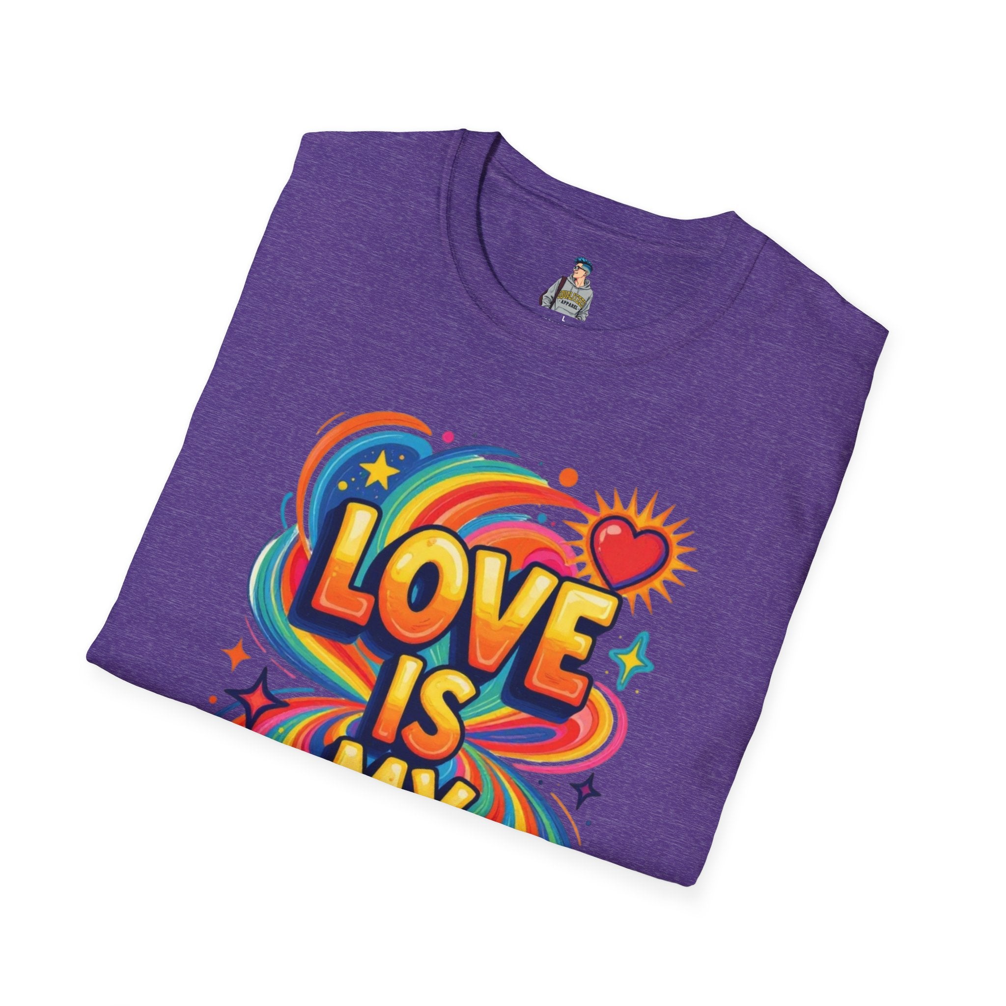 Love Is My Religion Retro Rainbow Graphic T-shirt