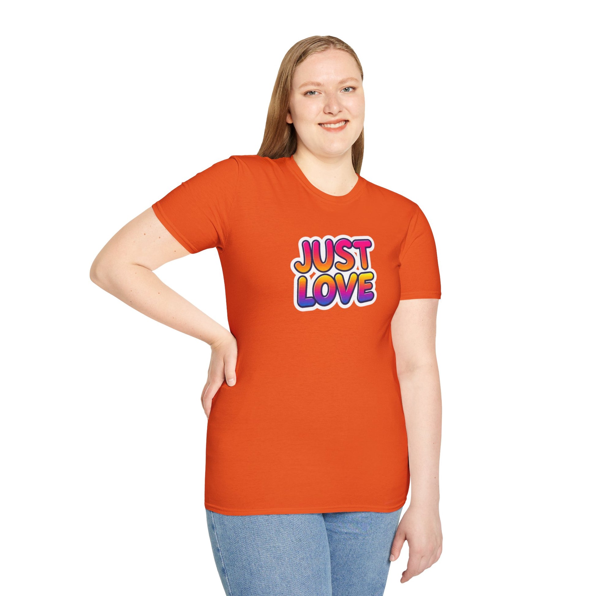 Just Love Unisex Softstyle T-Shirt | Perfect for Pride, Anniversaries, and Everyday Wear