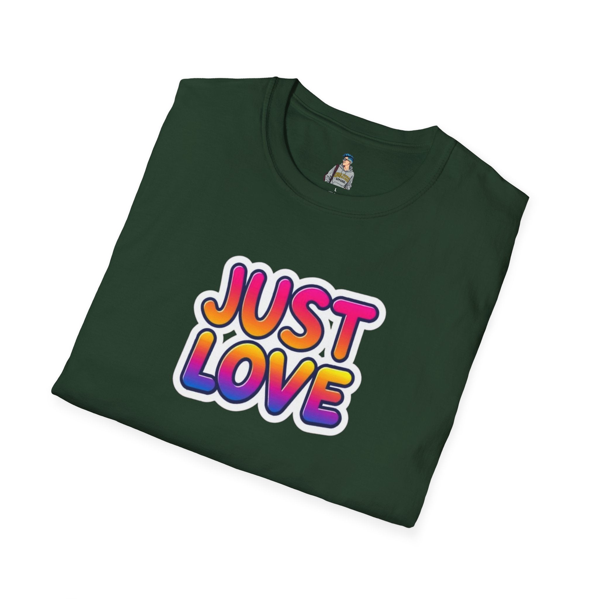 Just Love Unisex Softstyle T-Shirt | Perfect for Pride, Anniversaries, and Everyday Wear