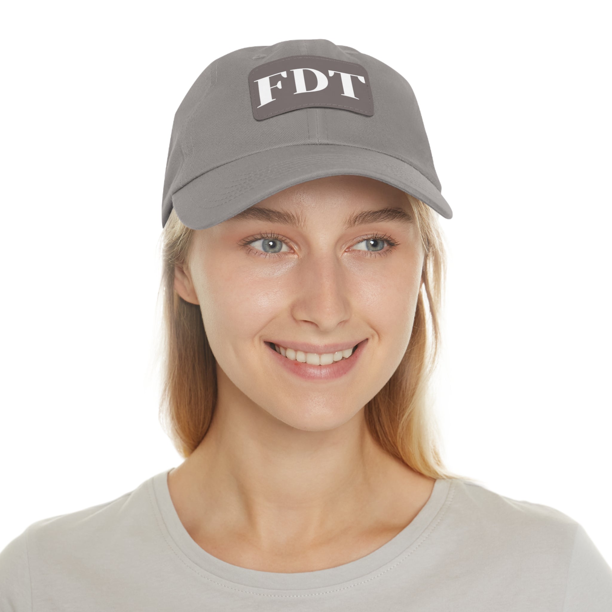 Stylish Dad Hat with FDT Leather Patch - Casual Sun Protection for Dads