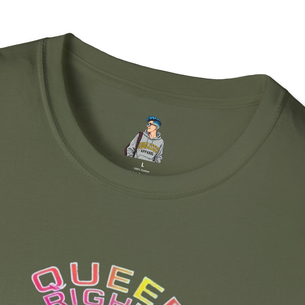 Unisex Softstyle T-Shirt - Queer Rights Are Human Rights Statement Tee