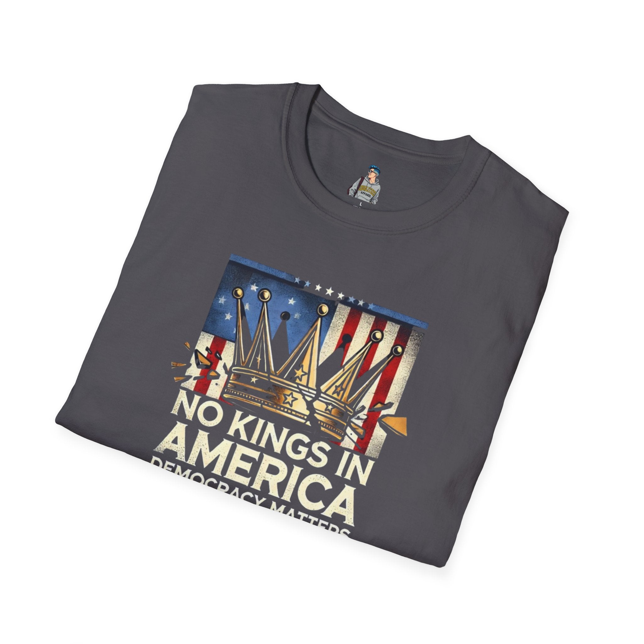 No Kings in America-Democracy Matters  Unisex Softstyle T-Shirt