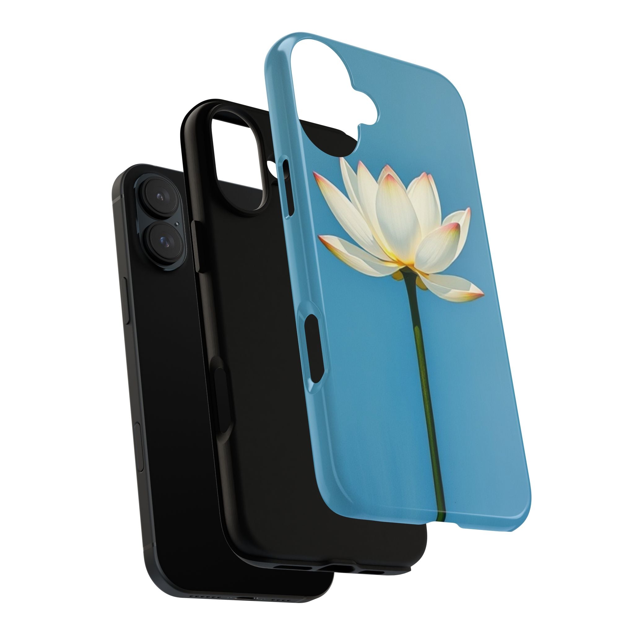 Open White Peace Lily Design Tough Case For Android & iPhone