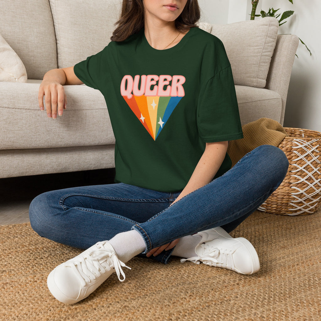 Queer Rainbow Sparkle Pride Tree Las Vegas T-Shirt