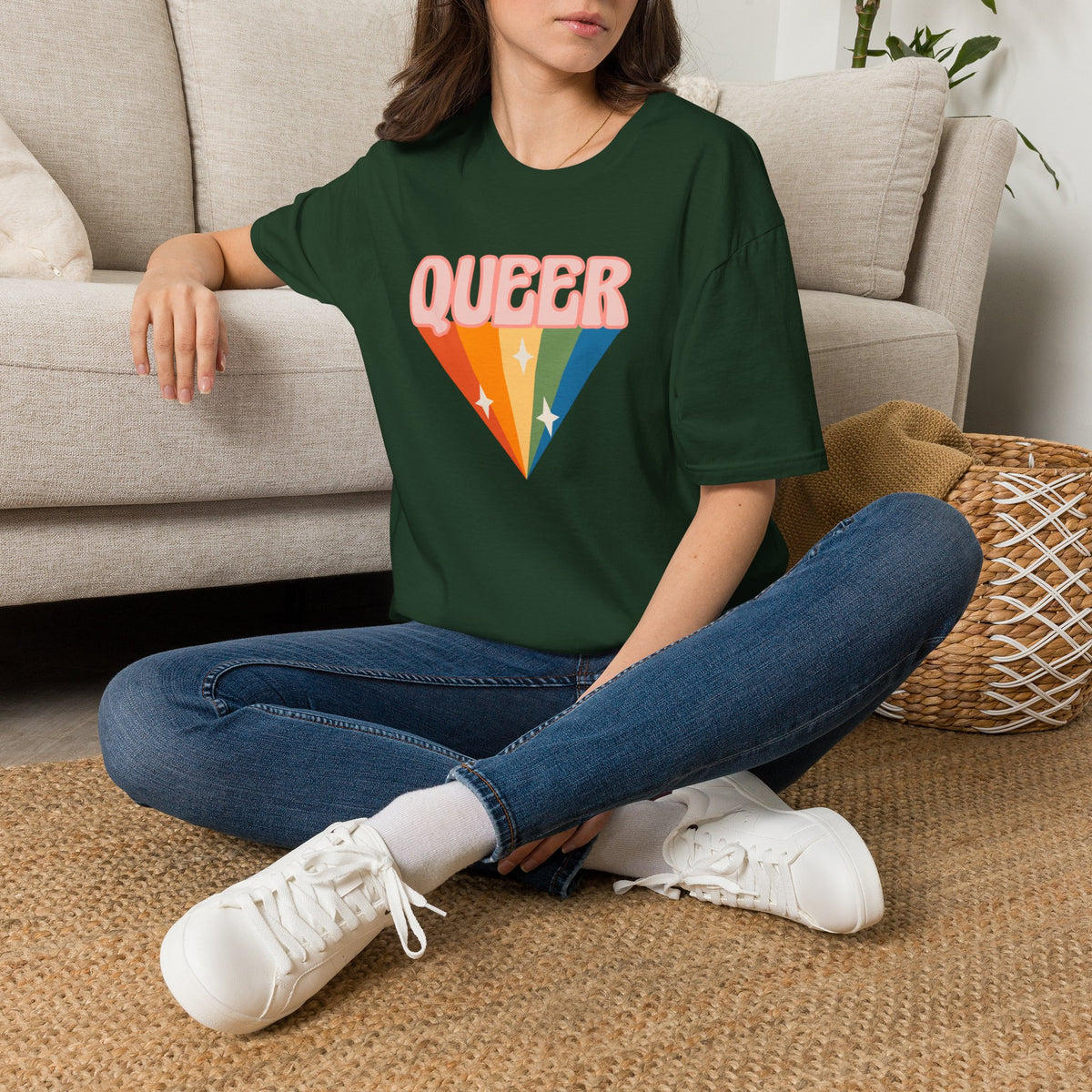 Queer Rainbow Sparkle Pride Tree Las Vegas T-Shirt