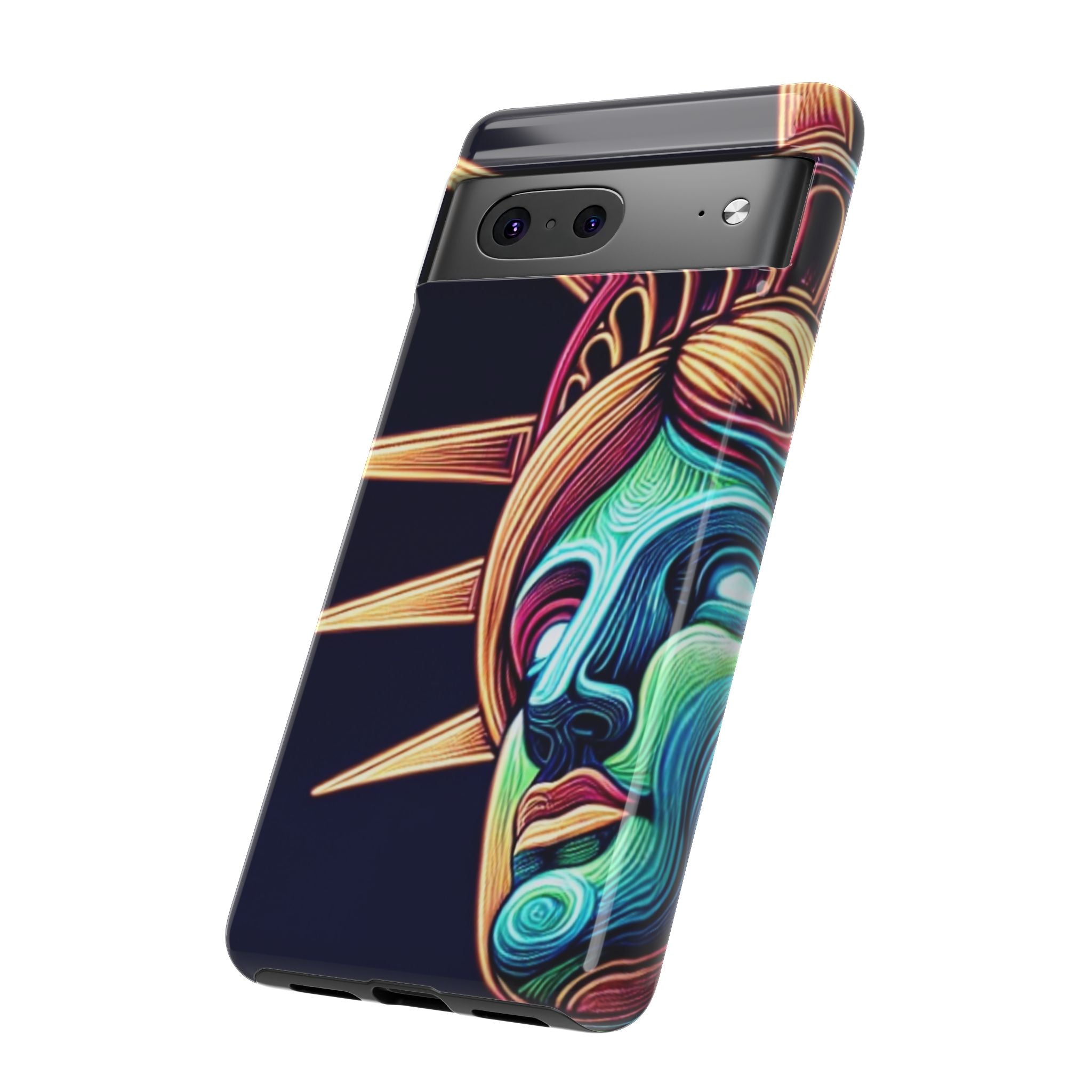 Statue of Liberty Neon Glowing Art Tough Case for Android & iPhone