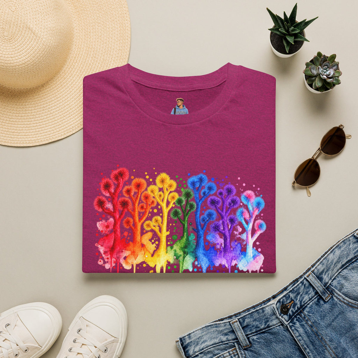 Pride Tree Las Vegas White Text T-shirt