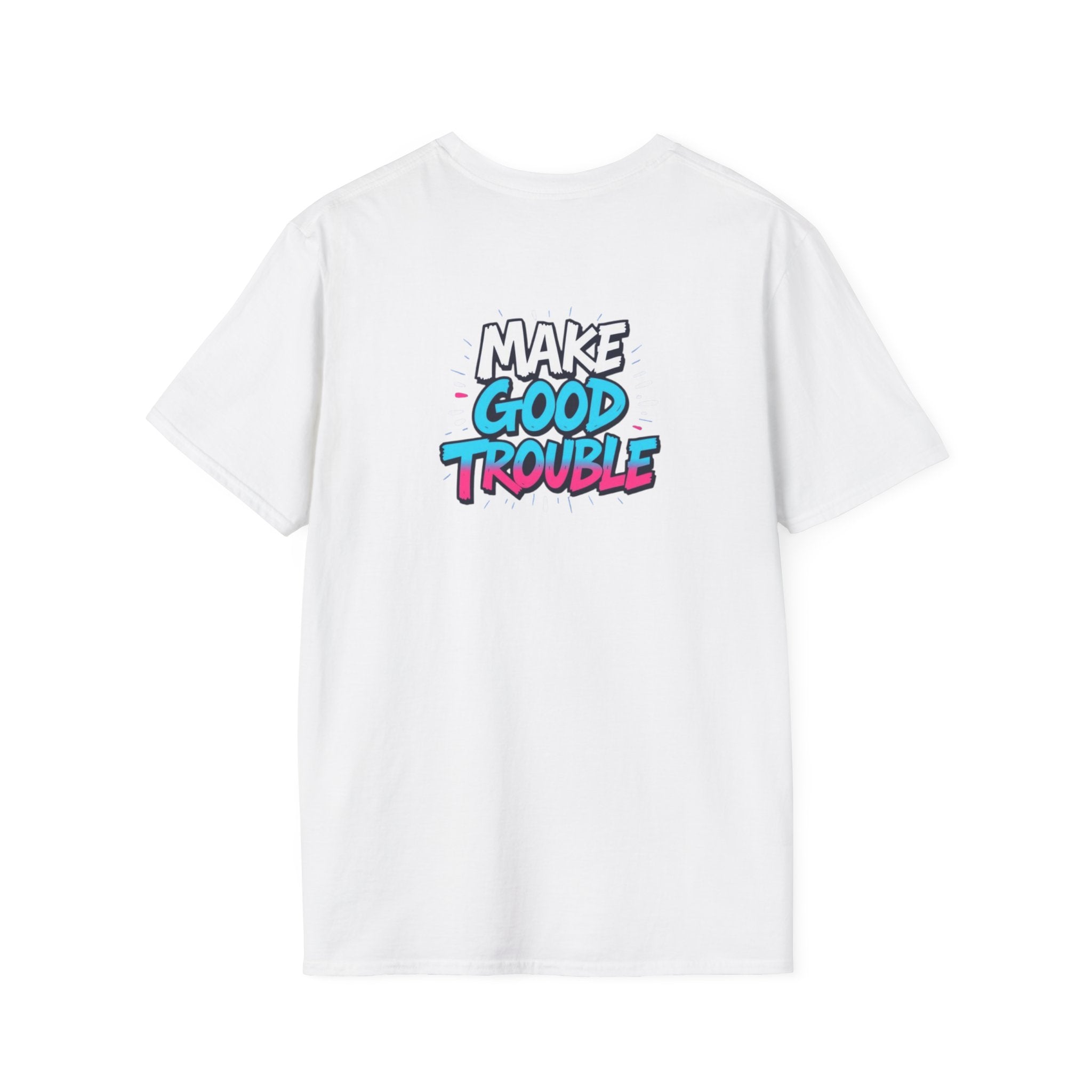 Make Good Trouble Trans Colors Graphic Unisex T-Shirt - Bold Statement Tee for Activists & Dreamers
