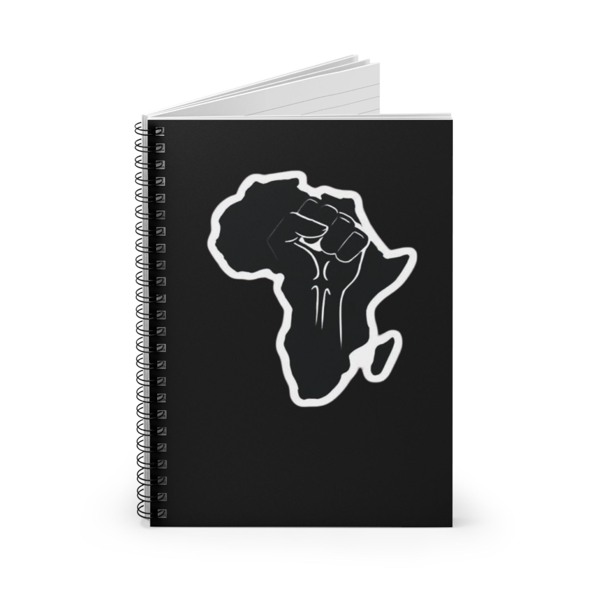 Empowerment Spiral Notebook - Ruled Lines with Africa Design