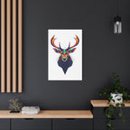 Colorful Elk Art Print - Modern Geometric Canvas Wall Decor