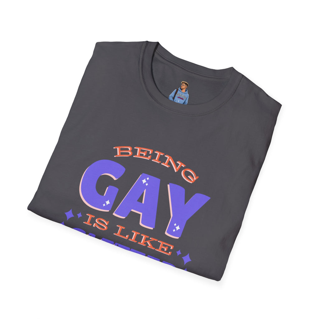 Being Gay Is Like Glitter Pride Tree Las Vegas T-Shirt