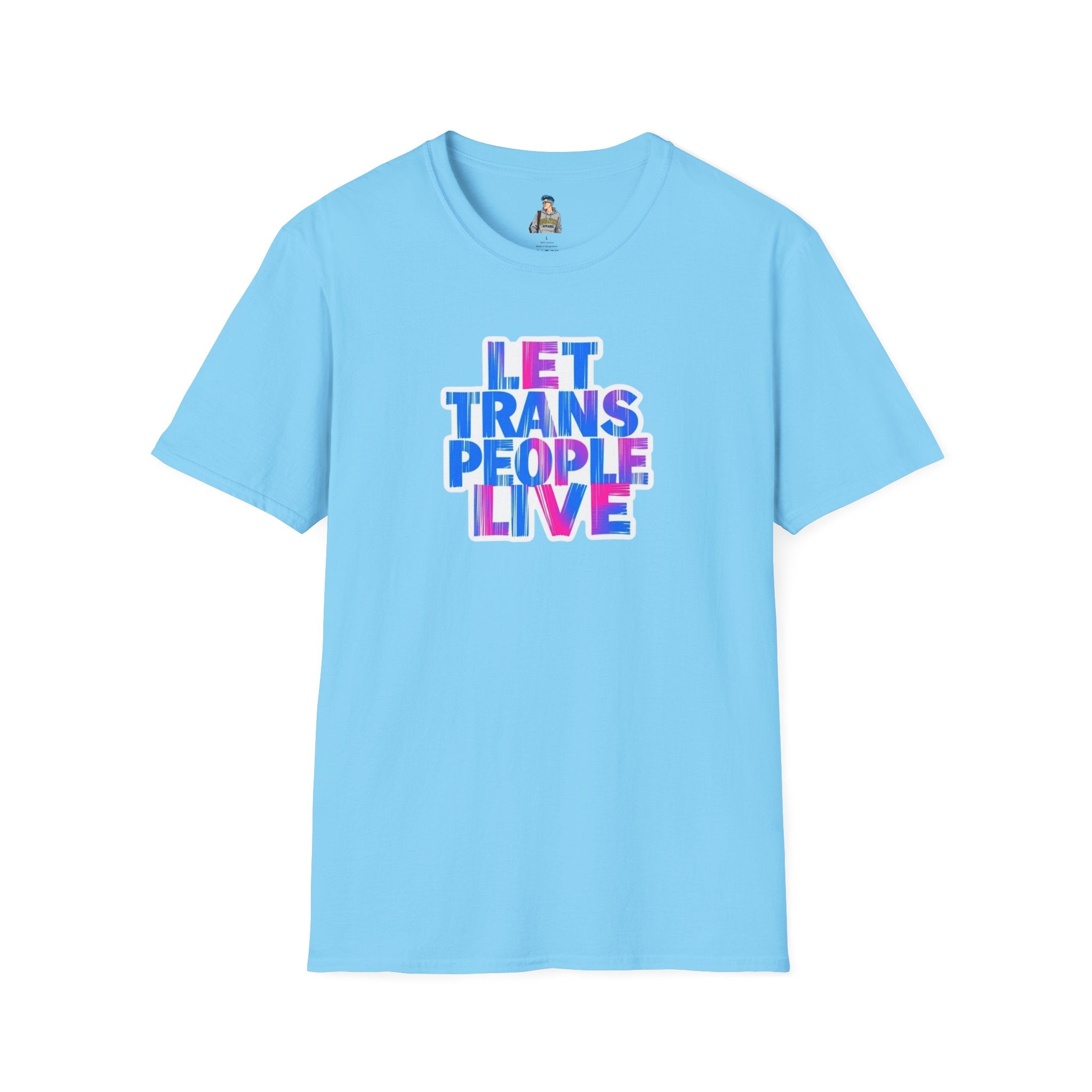 Let Trans People Live Unisex Softstyle T-Shirt - Supportive Statement Tee for LGBTQ+ Pride