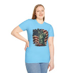 Statue of Liberty Stepping on MAGA American Flag T-Shirt — Patriotic USA Independence Day Tee